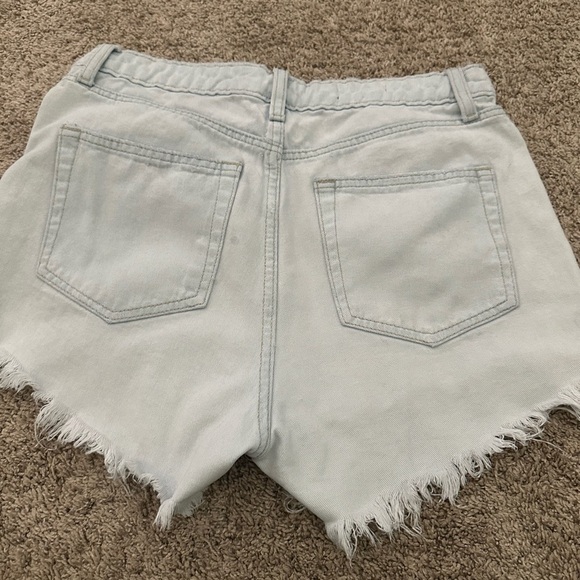 Wild Fable Distressed Light Blue Denim Shorts - Picture 6 of 8